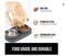 100% Waterproof BPA Free Cat and Dog Bowls Silicone Feeding Mat Set, Stainless Steel Bowl Slip Resistant Raised Edges, Catch Water, Food Mess, No Spills, Pet Accessories, 2 Cup Gray